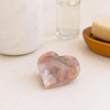 Sakura Agate Heart - Emotional Balance & love