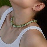 Greenish New Jade Necklace - Good Mood