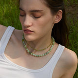 Greenish New Jade Necklace - Good Mood