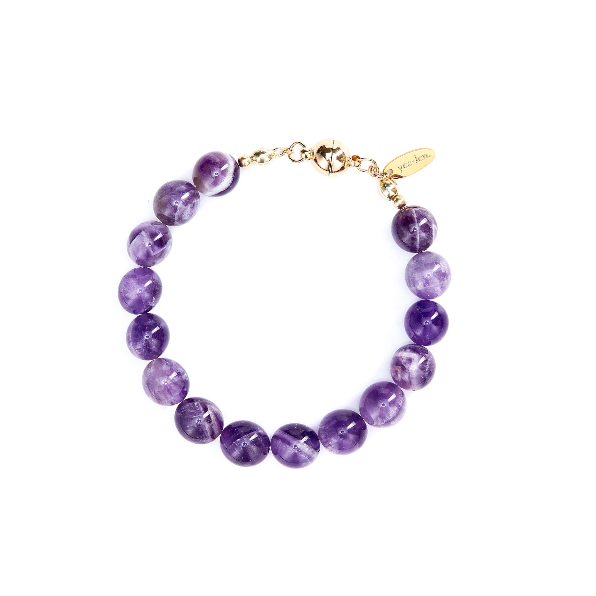 Crystals Love Beaded Amethyst Healing Bracelet