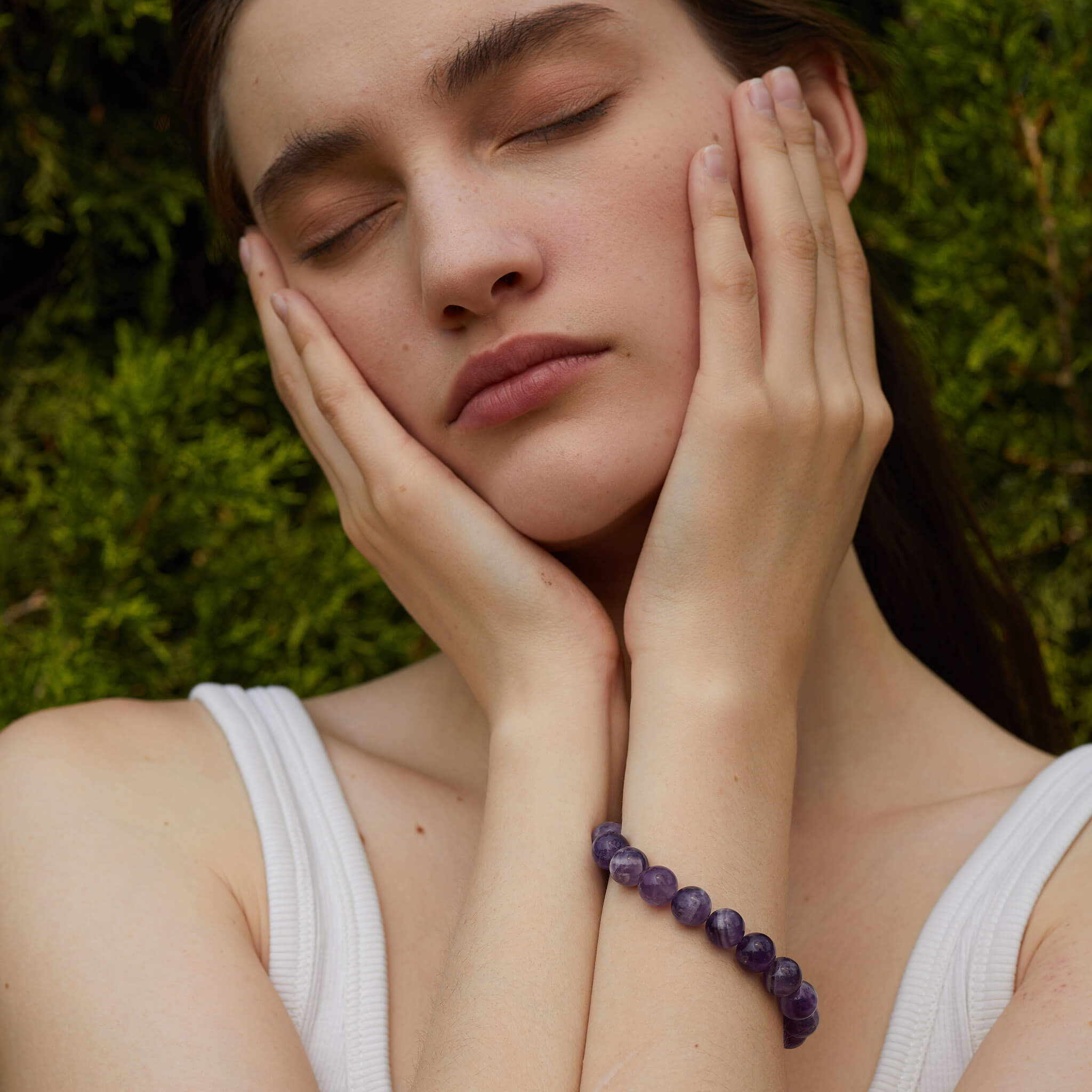 Crystals Love Beaded Amethyst Healing Bracelet