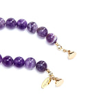 Crystals Love Beaded Amethyst Healing Bracelet