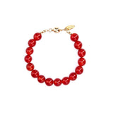 Crystals Love Beaded Red Agate Healing Bracelet