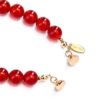 Crystals Love Beaded Red Agate Healing Bracelet