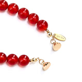 Crystals Love Beaded Red Agate Healing Bracelet