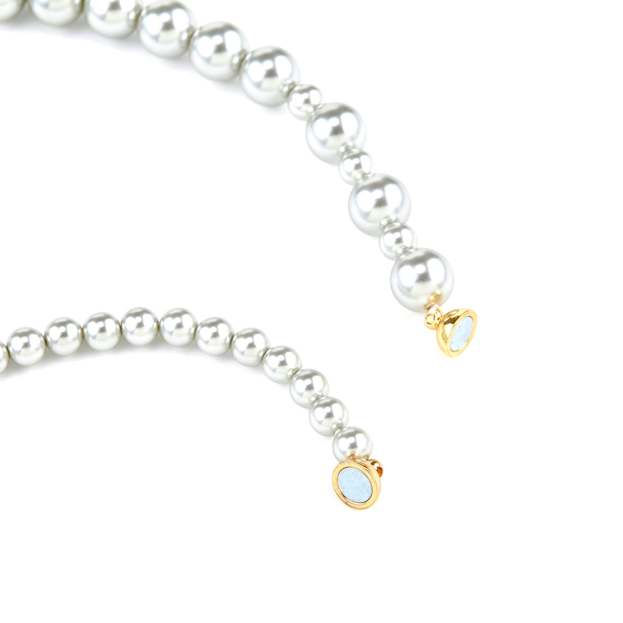 Avant Unsymmetric Plated Pearl Necklace