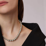 Avant Unsymmetric Plated Pearl Necklace