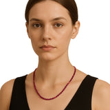 Garnet January Birthstone Gemstone Necklace - Energy & Romantic Love