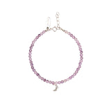 Personalized Sparkle Amethyst Letter Bracelet - Intuition & Awareness
