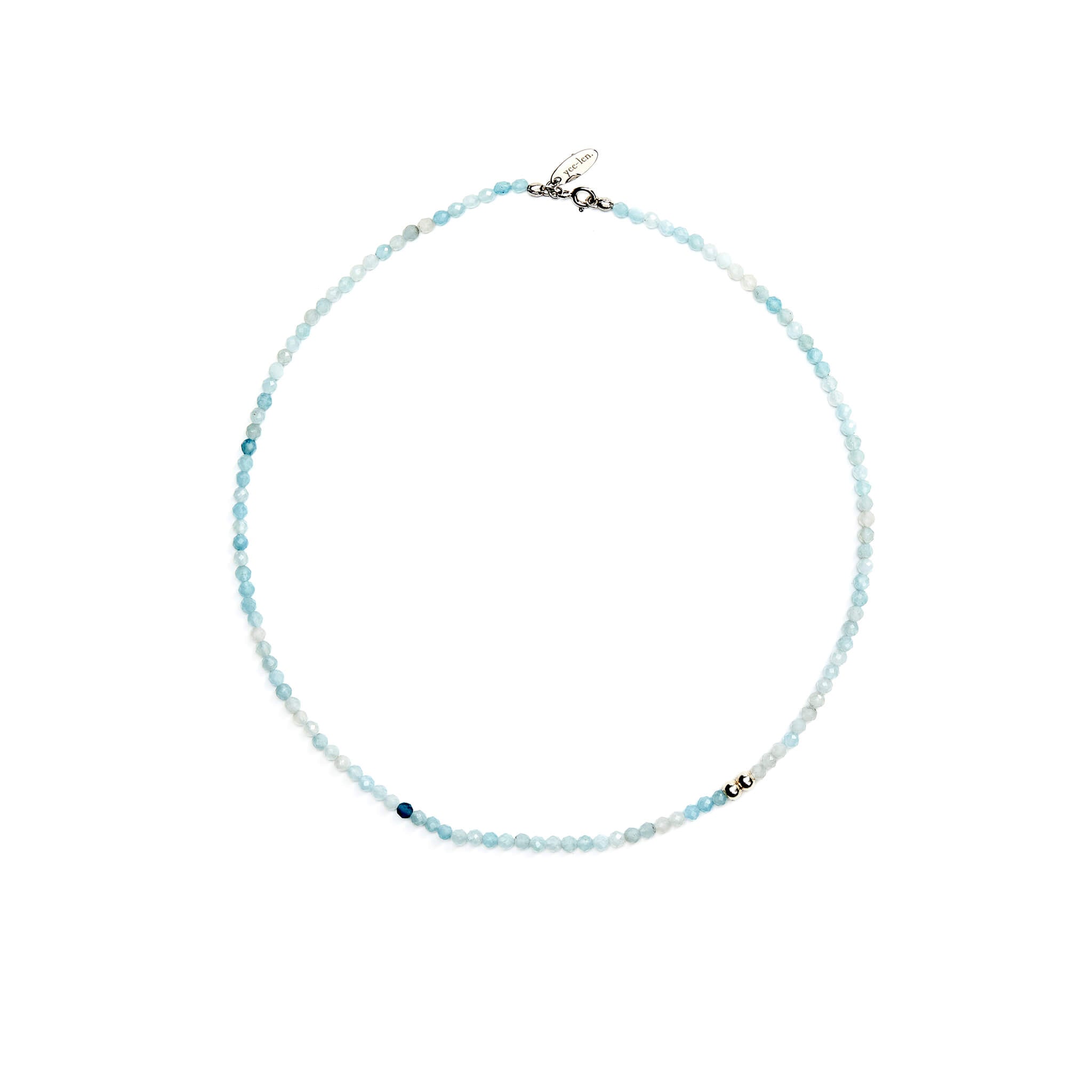 Sparkle Beaded Aquamarine Healing Necklace