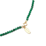 Sparkle Beaded Pine Green Chalcedony Healing Necklace