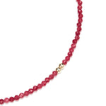 Sparkle Beaded Wine Chalcedony Healing Necklace